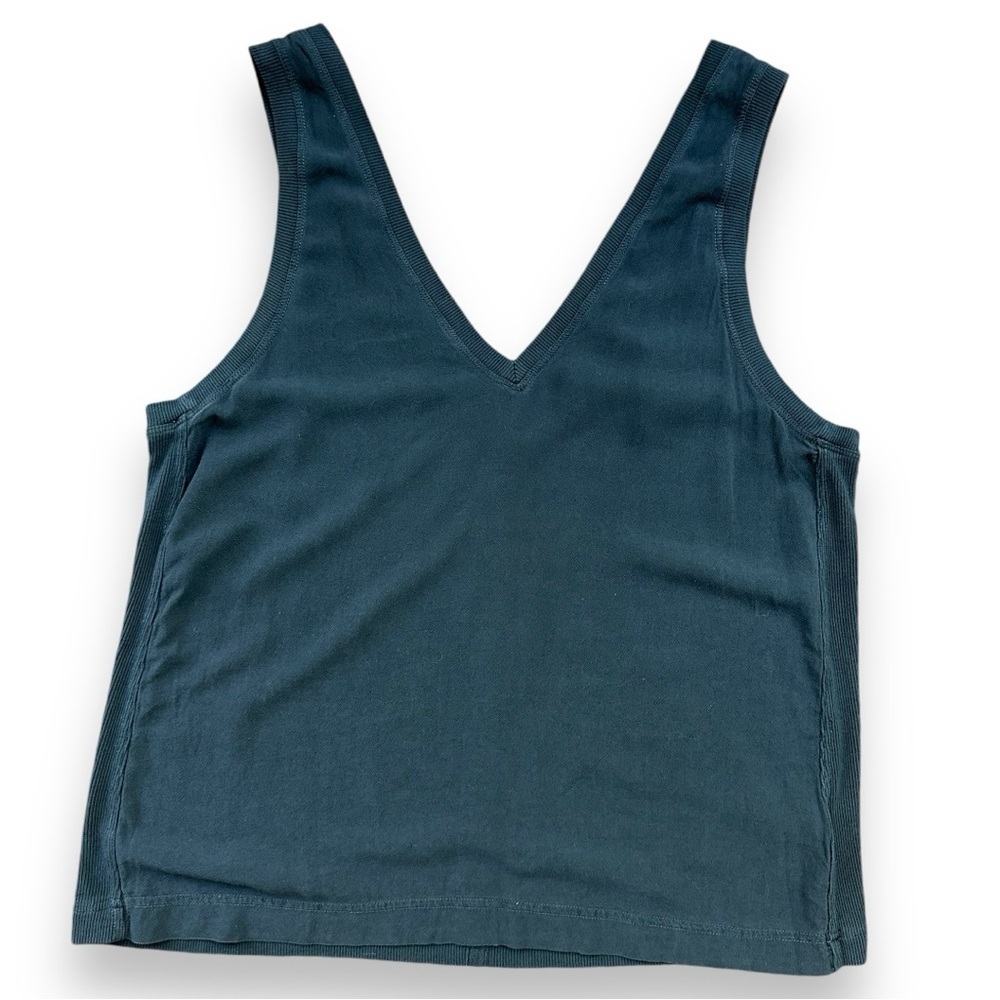 New Splendid Zinnia Viscose Double V-Neck Tank in Lead | Size Large - Picture 12 of 16